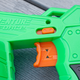 An on/off switch is used to power on the blaster, but it’s not the ideal solution.